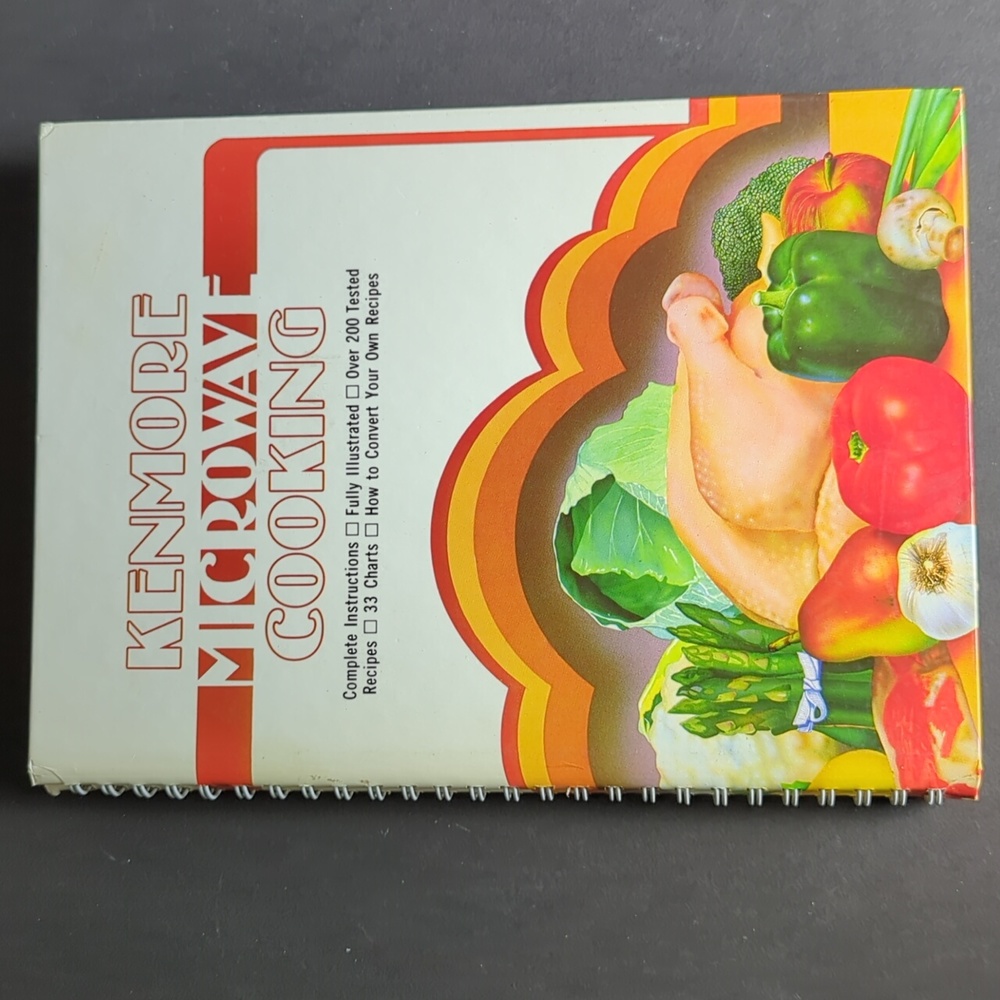 Kenmore Microwave Cooking Spiral Cookbook 1981 Vintage Sears